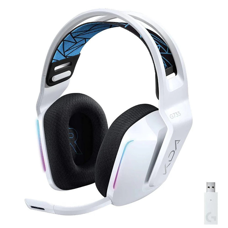 Logitech G733 KDA Lightspeed League Of Legends Gaming Headset - White - سماعة